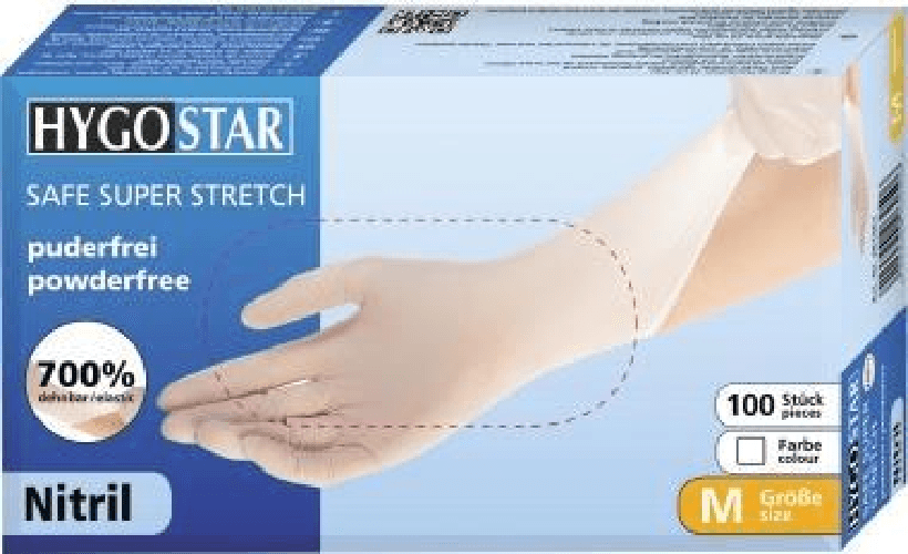 Guanti monouso HYGOSTAR XL bianchi SUPER STRETCH SICURI