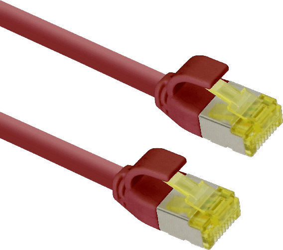 Helos Cavo patch ultra sottile Helos S/FTP Cat 6A rosso 100 m