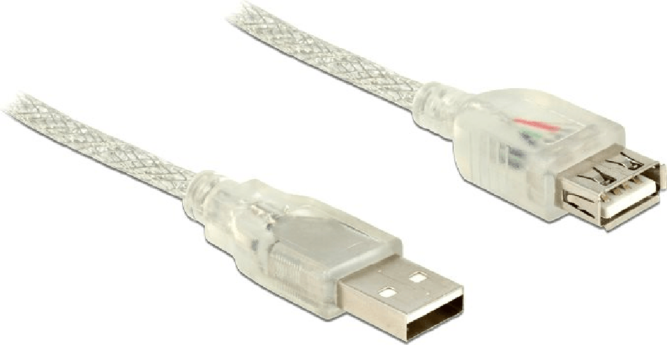 Delock Cavo di prolunga USB 2.0 Tipo-A maschio USB 2.0 Tipo-A femmina 3 m trasparente DeLOCK 83884 cavo USB USB 2.0 3 m USB A Trasparente