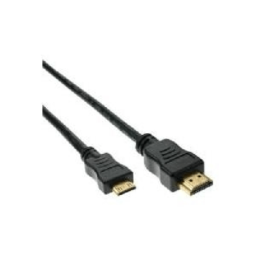 InLine Mini cavo HDMI ad alta velocit - Connettore da A a C - zincato cont. - nero - 3 m
