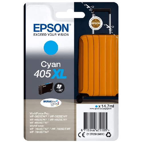 Epson Singlepack Cyan 405XL DURABrite Ultra Ink