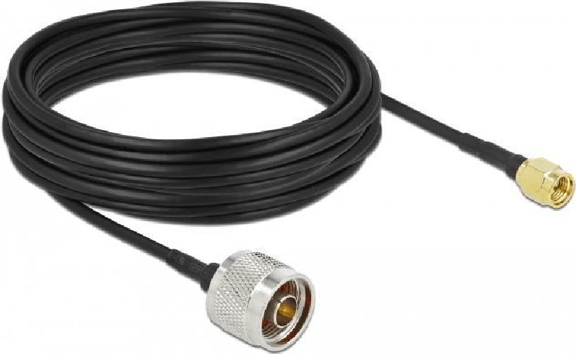 Delock Anschlsse 1 x N Stecker 1 x SMA Stecker Impedanz 50 Ohm Kabeltyp LMR100 Kabelart koaxial Kabeldmpfung 099 DeLOCK Cavo Antenna N maschio pe