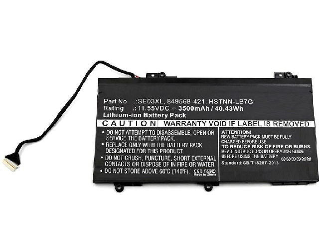 CoreParts MBXHP-BA0158 ricambio per laptop Batteria (Laptop Battery for HP 40Wh - Li-ion 11.55V 3500mAh Black - 40Wh Li- CoreParts MBXHP-BA0158 ricamb
