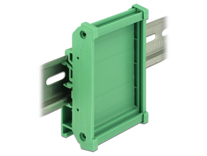 Delock Portascheda Delock (72 mm) per guida DIN lunga 30 cm (65988) DeLOCK 65988 kit di fissaggio Verde Plastica