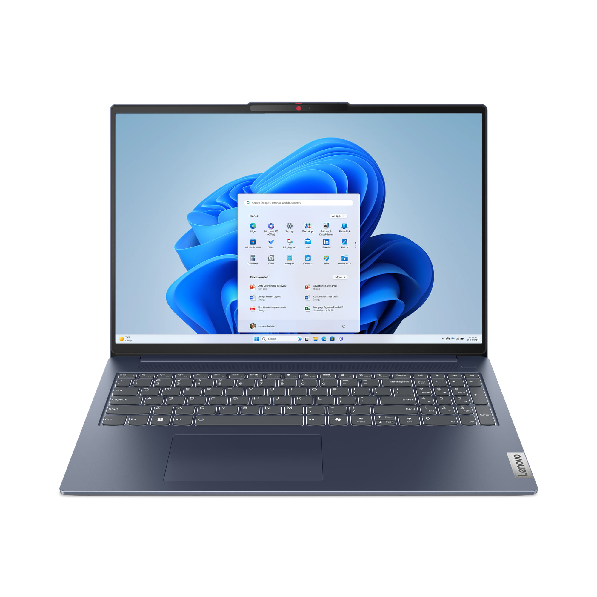 Lenovo IdeaPad Slim 5 AMD Ryzen 5 8645HS Computer portatile 40,6 cm (16") WUXGA 16 GB LPDDR5x-SDRAM 1 TB SSD Wi-Fi 6E (802.11ax) Windows 11 Home Blu