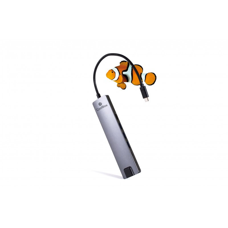 CoolBox COO-DOCK-01 replicatore di porte e docking station per notebook Cablato USB 3.2 Gen 1 (3.1 Gen 1) Type-C Grigio CoolBox COO-DOCK-01 replicator