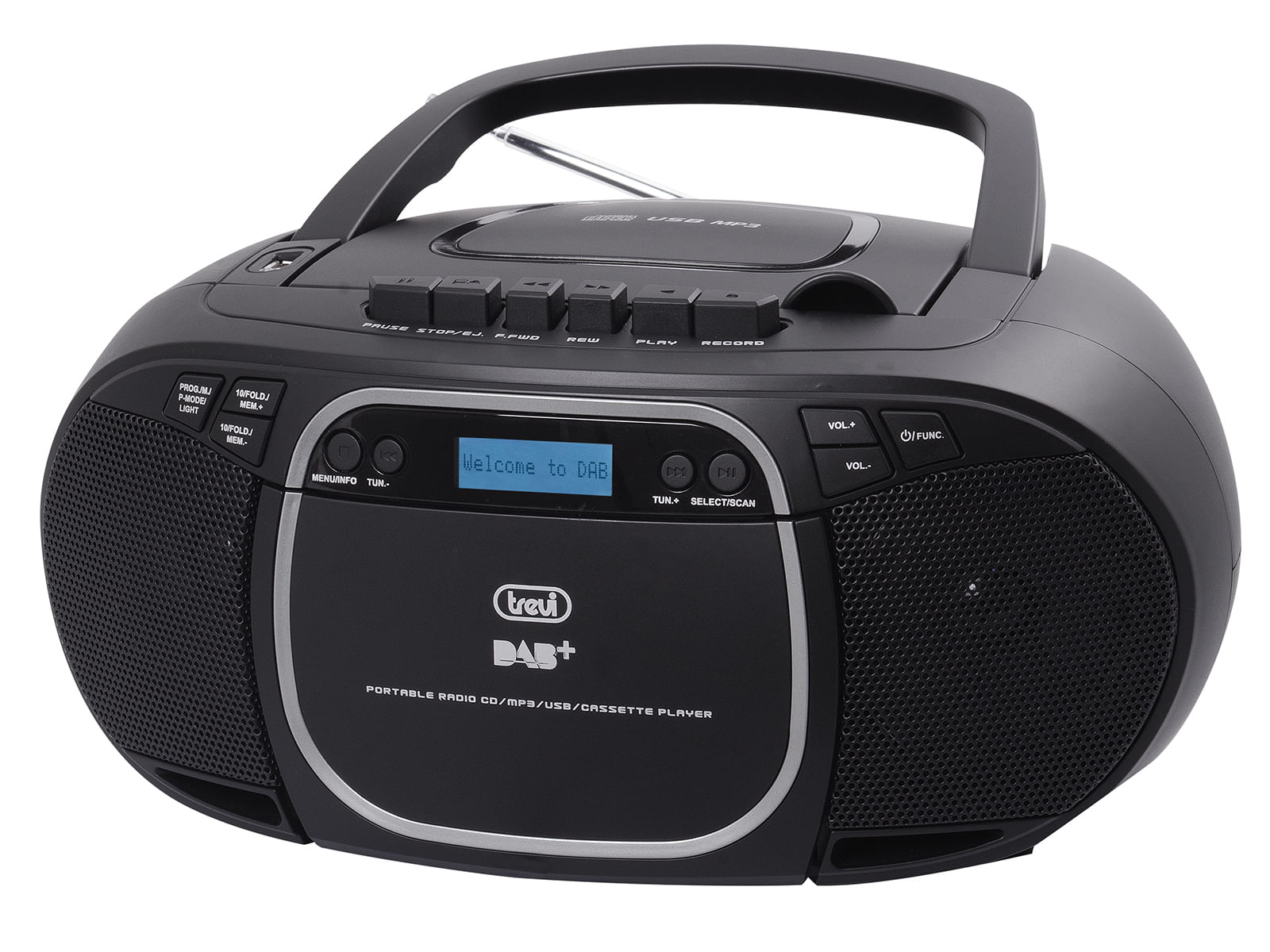 Trevi CMP 576 DAB Stereo Portatile con Ricevitore Digitale DAB - DAB+ - FM con RDS Mp3 CD USB AUX Trevi CMP 576 DAB Digitale 3 W DAB, DAB+, FM Nero Ri