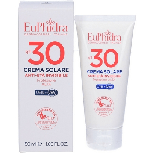 EuPhidra Crema Solare Viso Anti-Eta' Invisibile SPF30 50mL