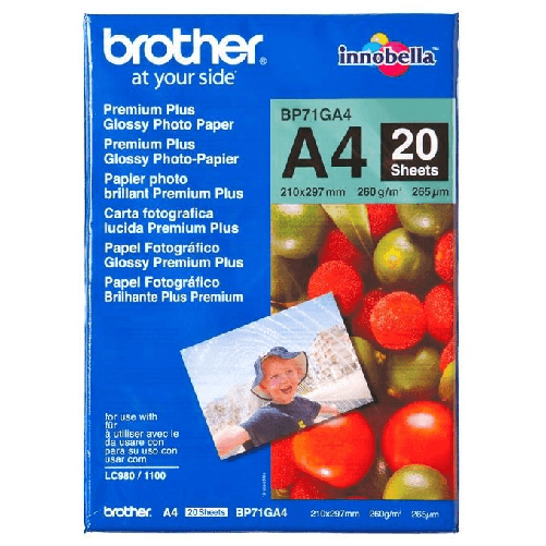 Brother BP-71GA4 carta fotografica A4 Blu, Rosso Brother BP-71GA4 A4 Blu, Rosso