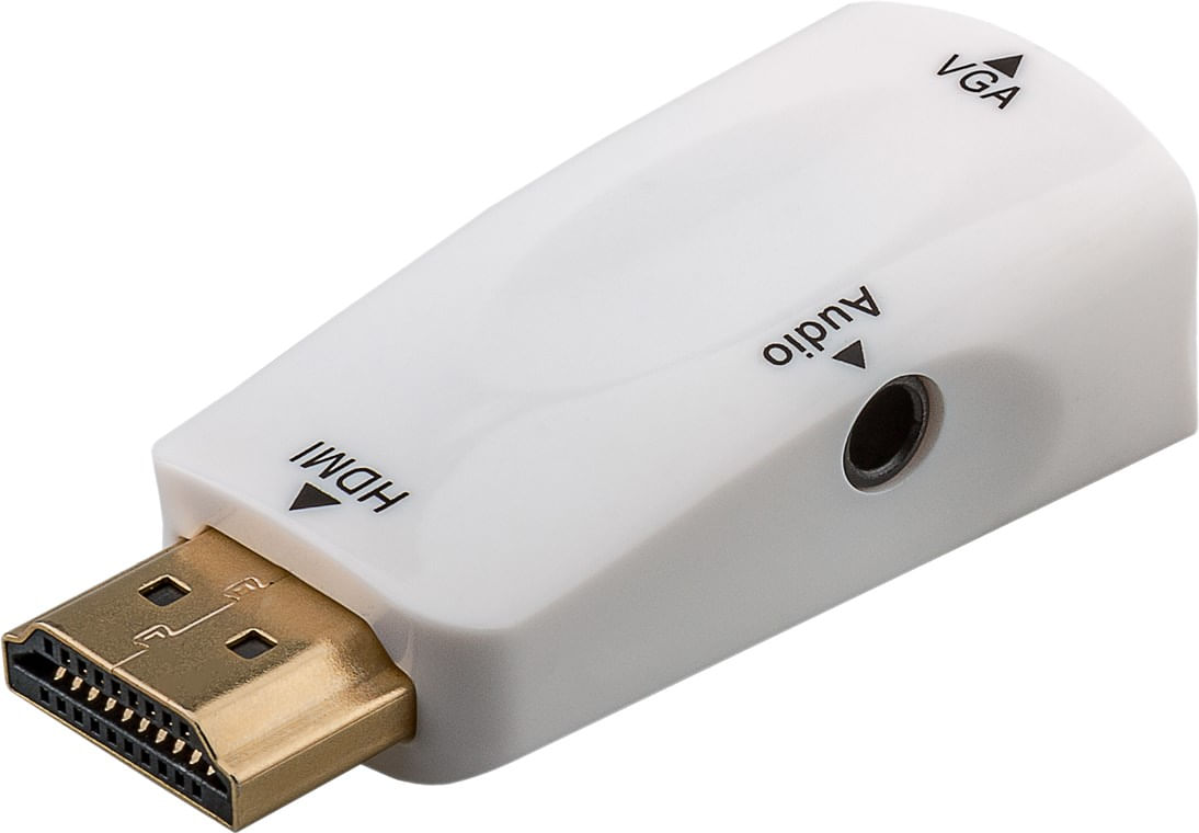 Goobay Wentronic Goobay Komapkter HDMIâ ¢ / VGA-Adapter inkl. Audio - HDMIâ ¢-Stecker (Typ A) auf VGA-Buchse + 3,5mm Goobay 44793 adattatore per inver