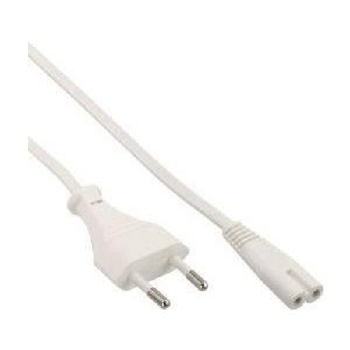 InLine Cavo di alimentazione - spina di rete su spina Euro 8 C7 - bianco - 30 m InLine Cavo alimentaz. spina Italiana presa Euro 8 C7, bianco, 3m