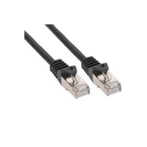 InLine Cavo patch Lan, SF/UTP, Cat.5e, nero, 2m
