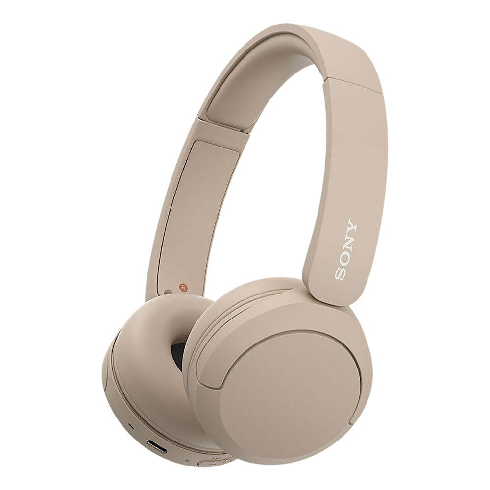 Sony WH-CH520 Cuffie Wireless a Padiglione Musica e Chiamate Usb Tipo-C Bluetooth Base di Ricarica Crema