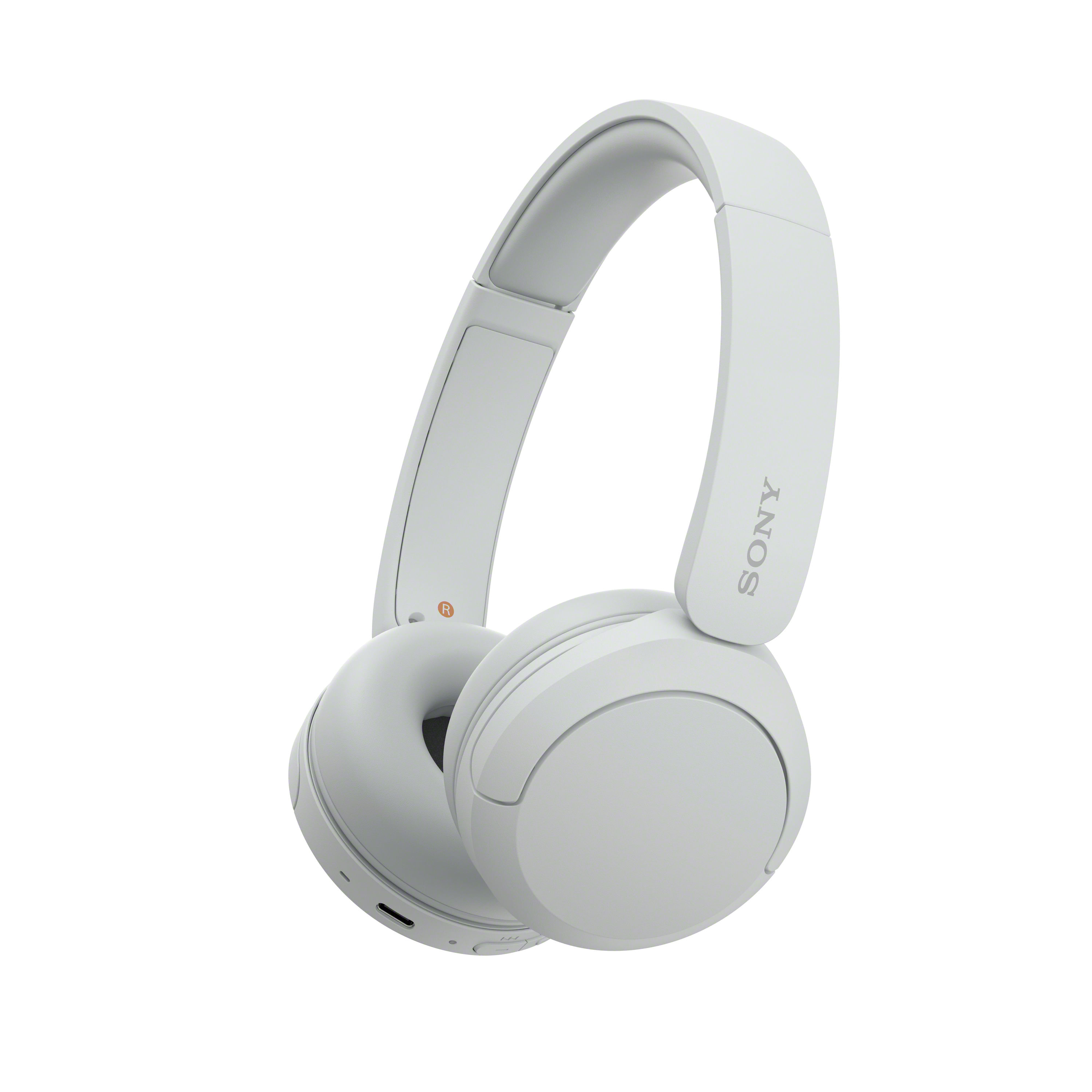 Sony Cuffie Bluetooth Wireless WH-CH520 Durata della Batteria Fino a 50 Ore con Ricarica Rapida Stile On-Ear Bianco