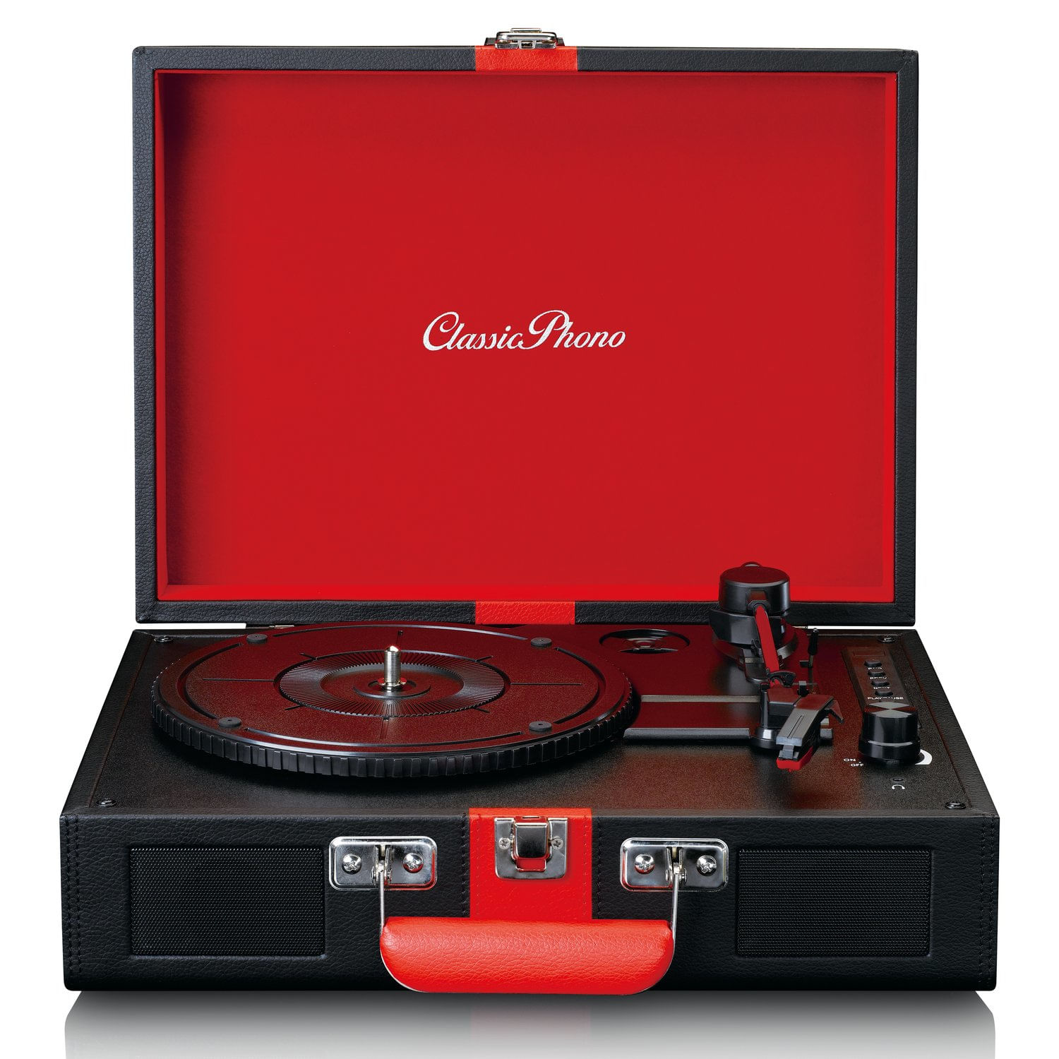Lenco TT-110 Giradischi con trasmissione a cinghia Nero, Rosso Semiautomatico