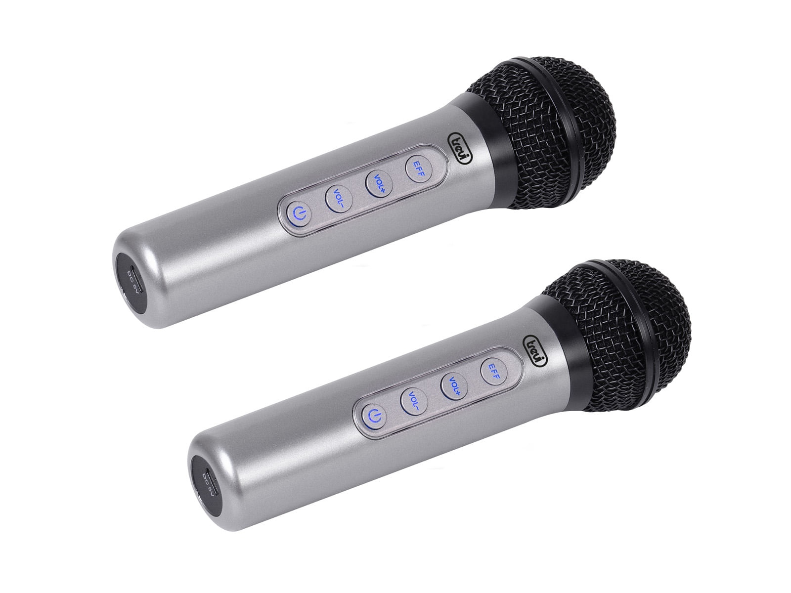 Trevi EM 415 R Nero-Argento Set di 2 Microfoni Wireless Trevi EM 415 R SET 2 MICROFONI WIRELESS 2.4G NERO