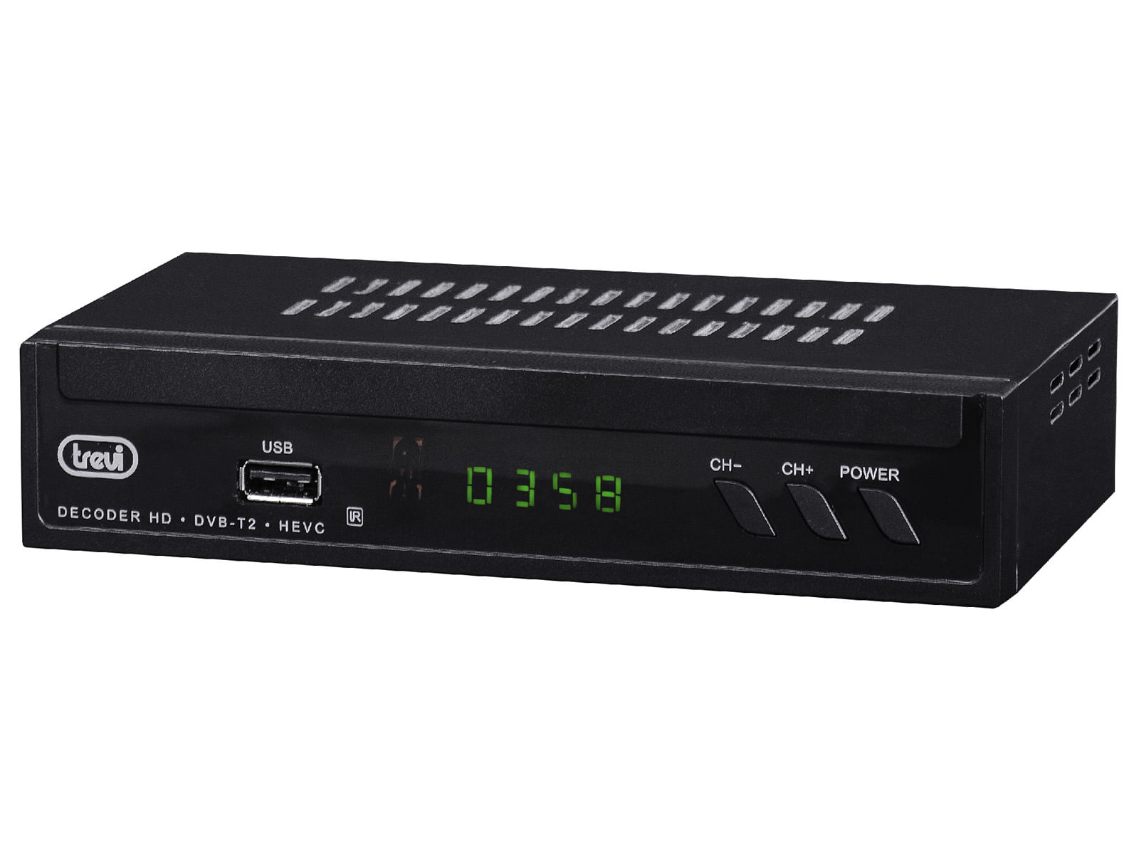 Trevi HE 3378 T2 Decoder Digitale Terrestre HD DVBT-T2 con H.265 Trevi HE 3378 T2 Terrestre HD Nero