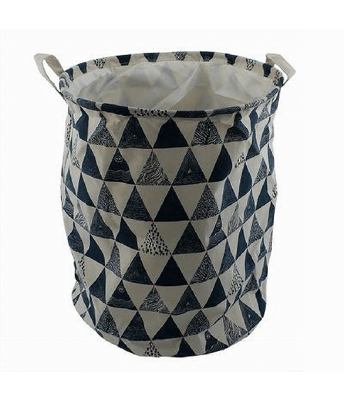 Cesto Porta Biancheria Vestiti Sporchi Pieghevole Motivo Triangoli 35x45cm 10476 -