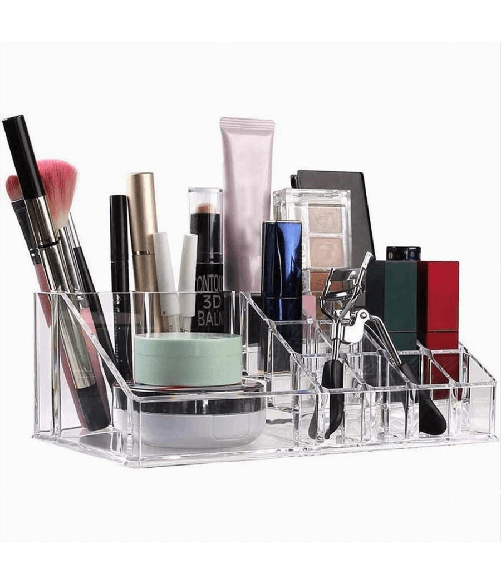 Cleafe-organizer Portatrucchi Trasparente 16 Scomparti Cosmetici Espositore Makeup 10250 -