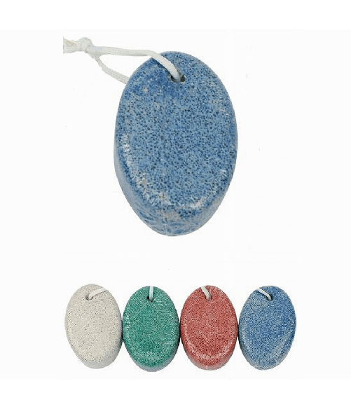Set 3 Pz Pietra Pomice Ovale Colorata Naturale Cura Piedi Calli Chiropodia 79288 -