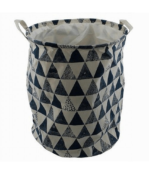 Cleafe-cesto Porta Biancheria Vestiti Sporchi Pieghevole Motivo Triangoli 40x50cm 10477 -