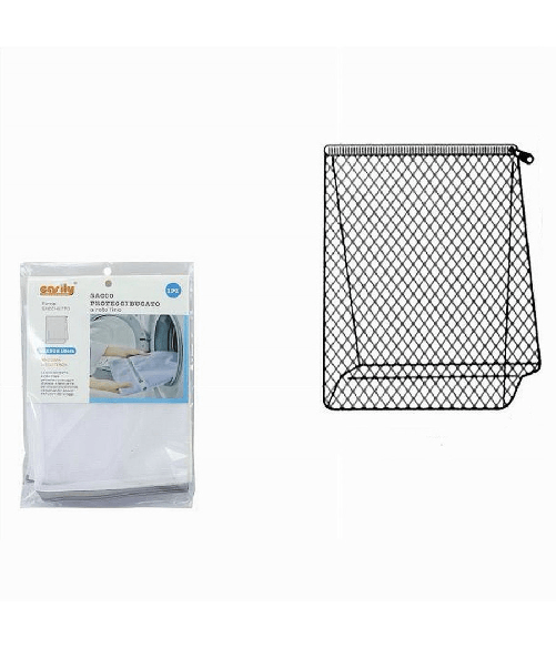 Cleafe-sacco A Rete Fine Forma A Sacchetto Lavatrice Proteggi Bucato Zip 50x40 Cm 59991 -