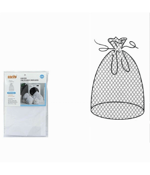 Sacchetto Rete Fine Forma A Sacco Salvabiancheria Proteggi Bucato 25x40 Cm 59990 -