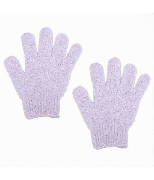Set 2 Pezzi Guanti Di Crine Per Doccia Bagno Esfoliante Pelle Corpo Bianco 79720 -