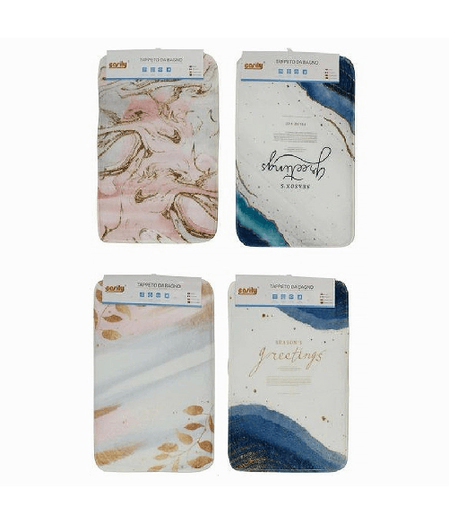 Tappeto Tessuto Tappetino Arredo Bagno Antiscivolo 50x80cm Fantasie Varie 79446 -