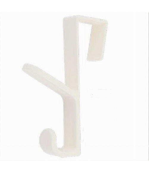 Cleafe-gancio Dietro Porta Doppio Appendere Asciugamani Vestiti Bagno Casa Bianco 87020 -