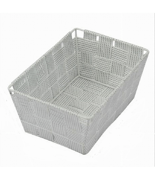 Portaoggetti Organizer Bagno Camera Cucina Tessuto Grigio Chiaro 19x14x9cm 79006 -