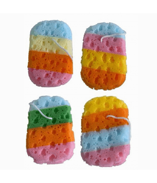 Spugna Corpo Bagno Doccia Corda Morbida Massaggio Tonificante Multicolore 79233 -