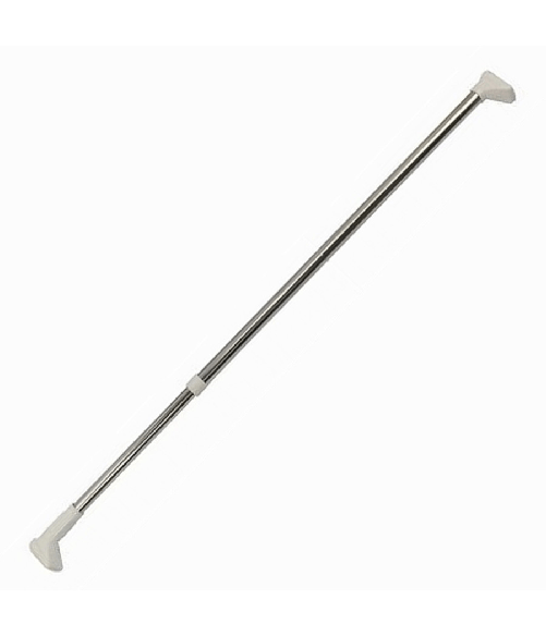 Bastone Asta Tenda Doccia Barra Telescopico 70-120cm Alluminio Piedini Bianchi 59796 -