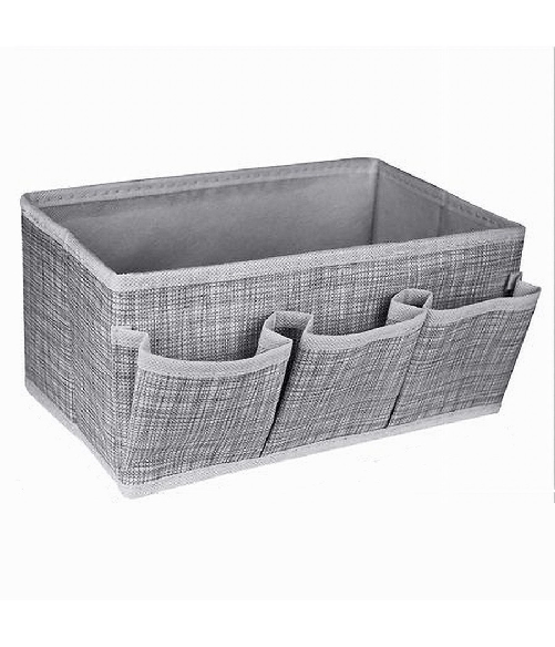 Cleafe-portaoggetti Tessuto Organizer Contenitore Box Scatola 3 Tasche 25x15x12cm 79419 -