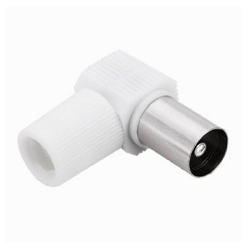 Set 2 Pz Connettore Antenna Adattatore Maschio Per Cavo Tv Ad Angolo Retto C-087 -