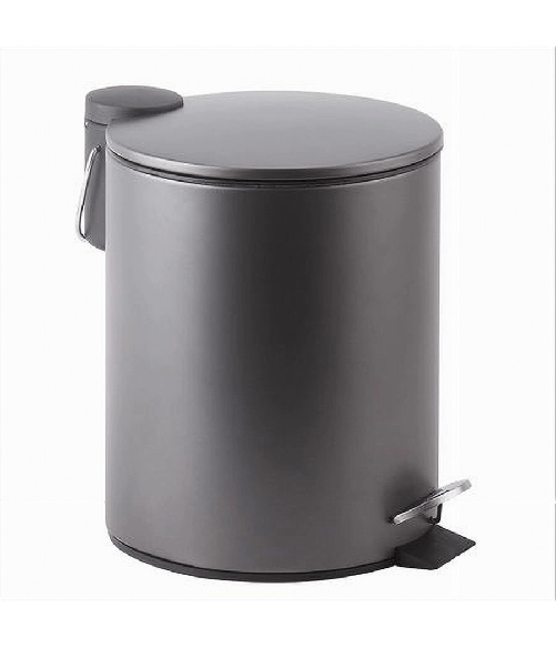 Cleafe-pattumiera Acciaio Pedale 3 Lt Bidone Cestino Spazzatura Bagno Casa Grigio 87451 -