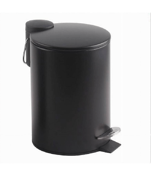 Cleafe-pattumiera Acciaio A Pedale 3 Lt Bidone Cestino Spazzatura Bagno Casa Nero 87453 -