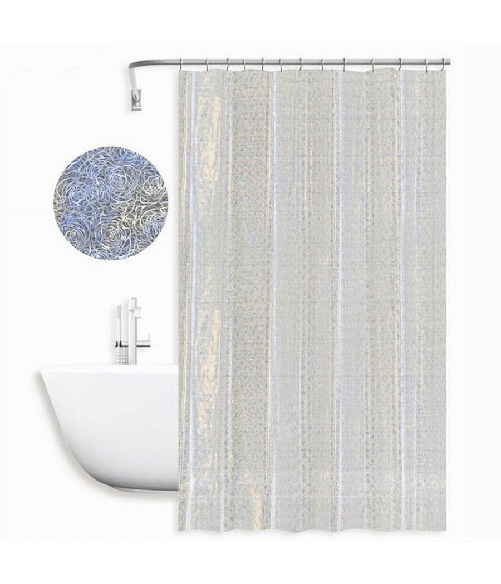 Tenda Per Doccia Vasca Da Bagno Design Astratto Con 12 Ganci 180 X 180 Cm 87187 -