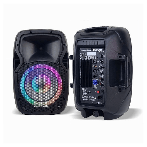 Maxtech-coppia Casse Audio Amplificate 2000w Extreme Sound 12" Bluetooth Usb Rgb Xevo-12 -