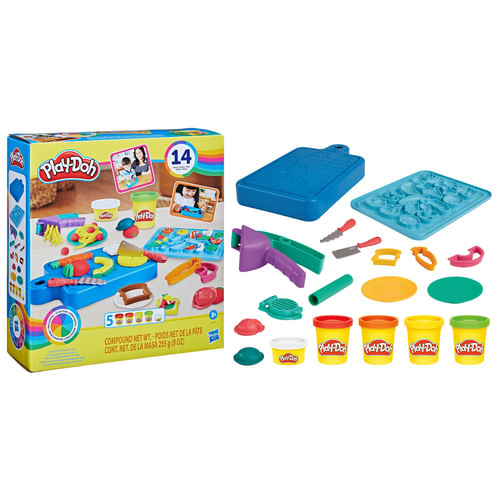Hasbro Play-Doh Il Mio Primo Set da Chef, 14 accessori finti da cucina Play-Doh Il Mio Primo Set da Chef, 14 accessori finti da cucina, giocattoli per
