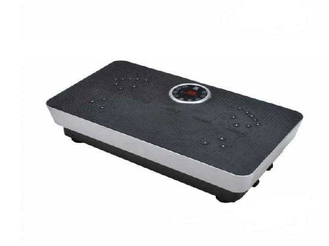 Fitness Body Magnetic Therapy Vibration Plate Music 73cm (Nero-Argento)