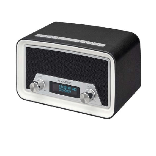 Majestic DAB842NW Radiosveglia Dab Orologio Digitale Nero, Bianco Majestic New Majestic DAB-842N Orologio Digitale Nero, Bianco