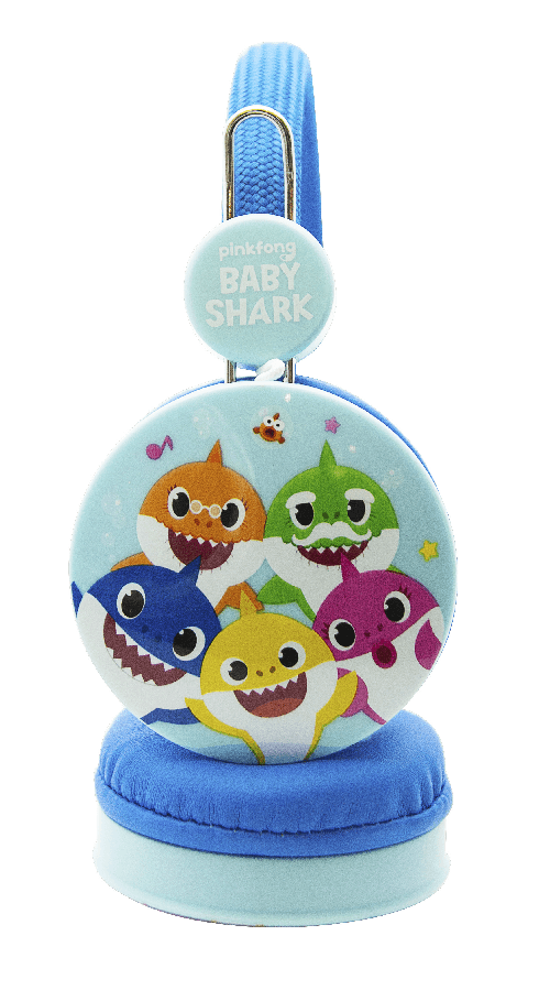 4Side OTL Technologies Baby Shark Cuffie Cablato A Padiglione MUSICA Blu