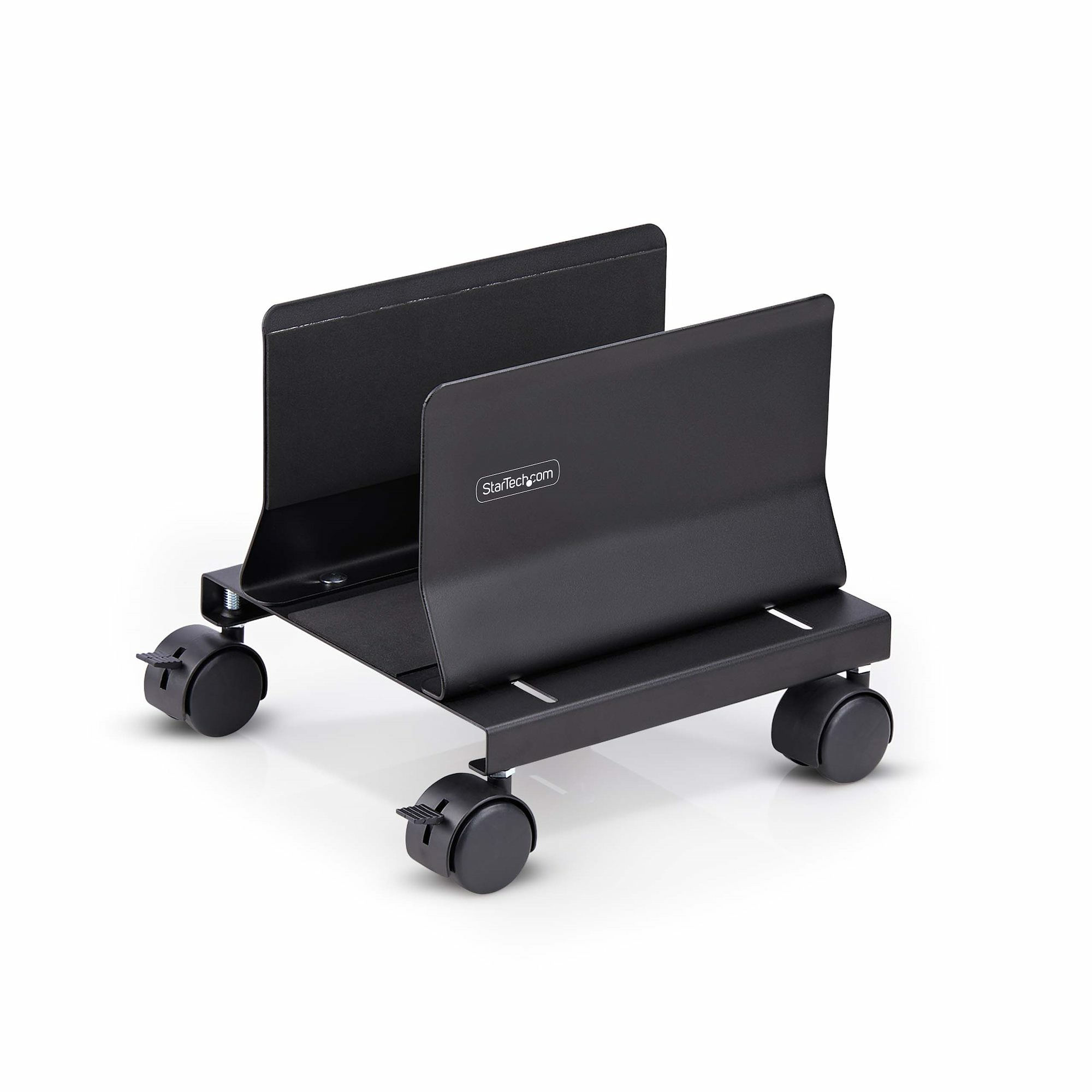 StarTech.com Carrello per CPU, supporto mobile per CPU su ruote (rotelle), carico massimo 21 kg, porta PC regolabile, supporto da pavimento per comput