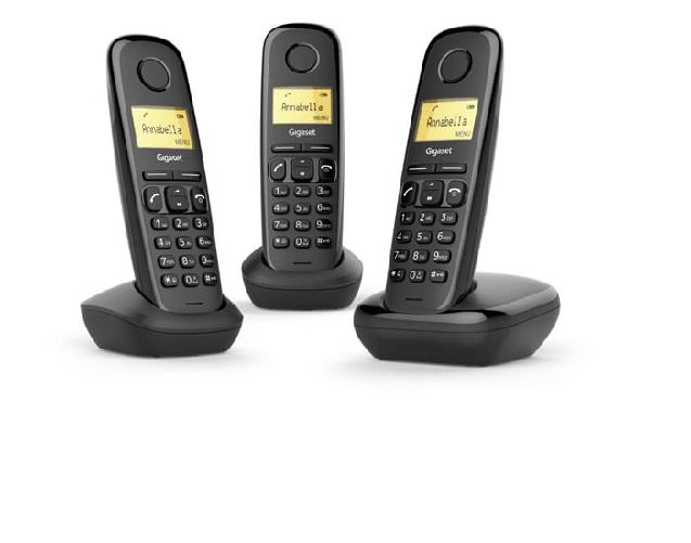 Siemens Gigaset A170 Trio Telefono analogico/DECT Identificatore di chiamata Nero