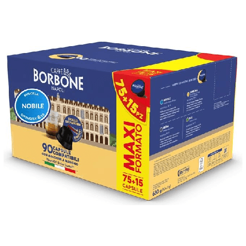 Borbone Caffè Borbone Miscela Nobile - 75 Capsule Dolce Gusto + 15 Omaggio Caffè Borbone Capsule per Dolcegusto Miscela Nobile 90 pz
