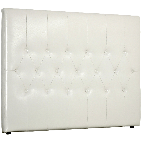 HOMCOM Testiera Letto Matrimoniale in PU, Imbottita e Trapuntata a Bottoni, 160x120cm