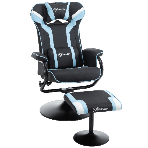 Vinsetto Poltrona Reclinabile con Poggiapiedi Stile Gaming Inclinazione 130°