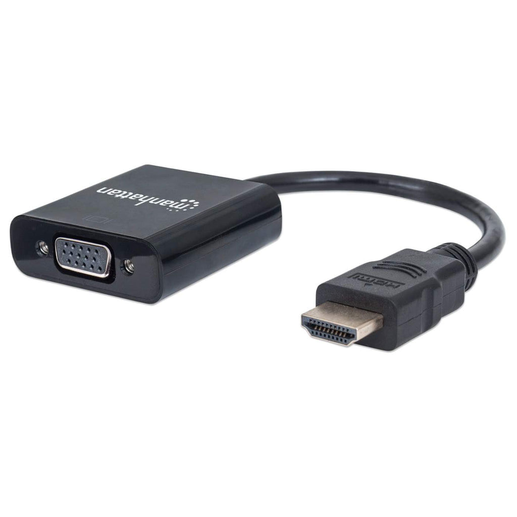 Manhattan 151436 cavo e adattatore video 03 m HDMI tipo A Standard VGA D-Sub Nero (HDMI TO VGA WITH CONVERTER- - 1080P M Manhattan 151436 cavo e adatt