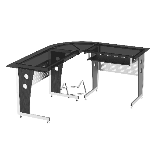 HOMCOM - Scrivania ad Angolo per Computer Scrivania da Ufficio Porta PC 164 x 139 x 75cm Nero